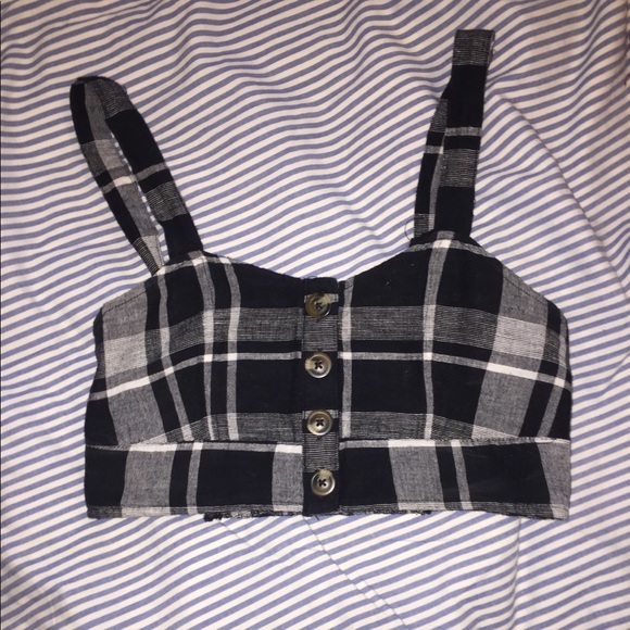 Cropped plaid tank top - Picture 1 of 1